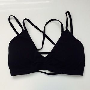 Strappy Black Sports Bra