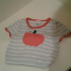 Gymboree Pumpkin Baby Girls Shirt Size: 5 Grey