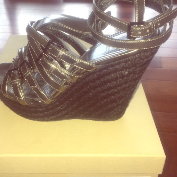 AUTHENTIC BURBERRY Raffia Wedge - Picture 5 of 6