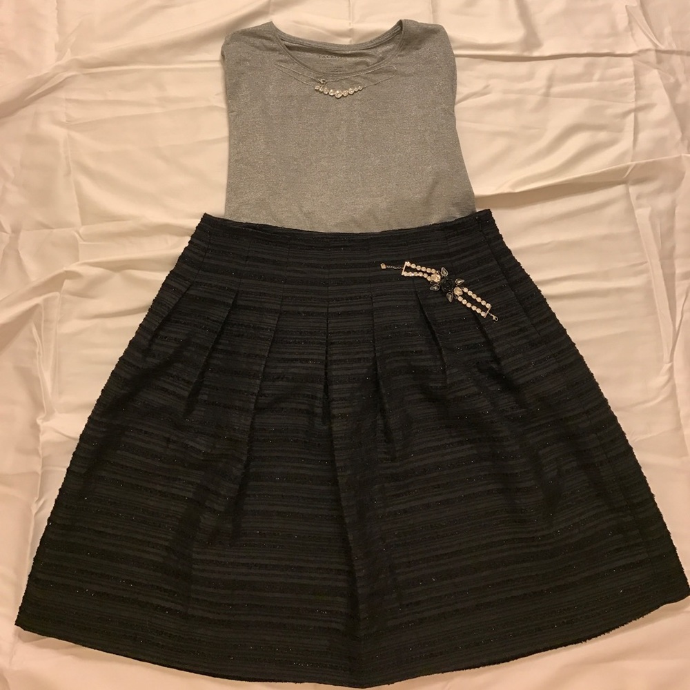 Talbots Black Sparkle Skirt