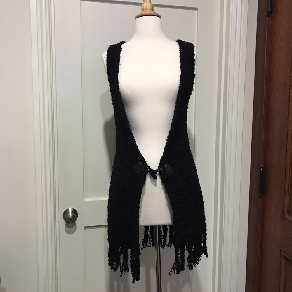 Long Fringe Vest by Betsey Johnson NWT