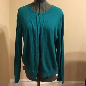 Loft L green sweater.