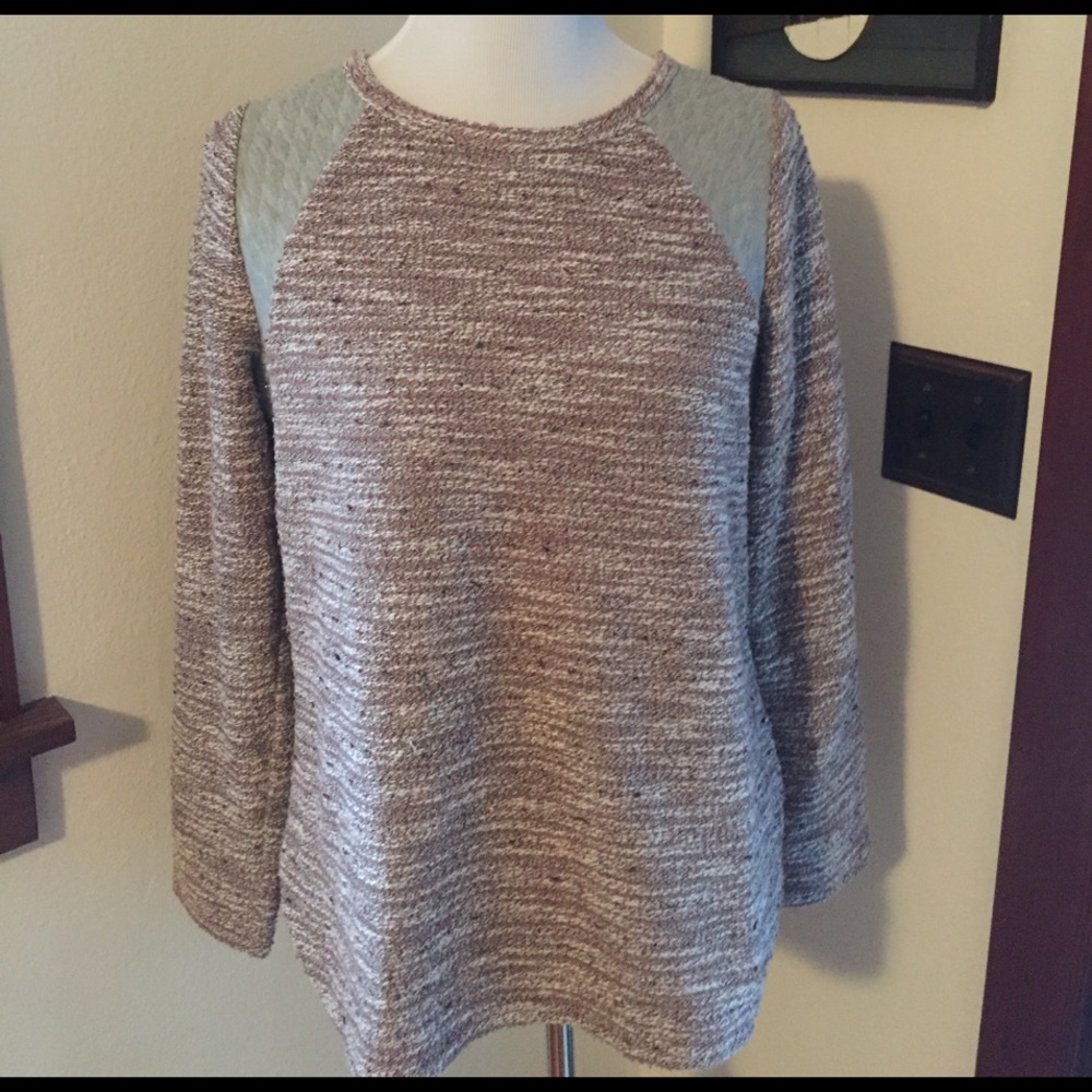 Sanctuary hi-lo sweater Medium. Brown and gray