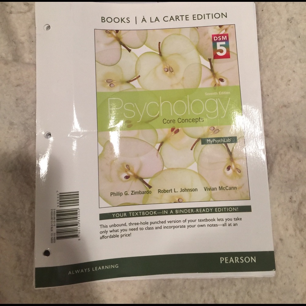 7th edition Psychology core concepts Textbook