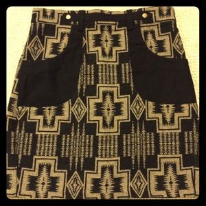 Pendleton Wool Aztec Print Skirt