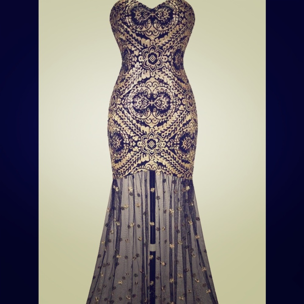 Sequin and Tulle Gown / Prom Dress / Pageant Dress