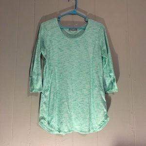 Aqua blue 3/4 length shirt