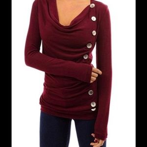 NWOT wine colored top