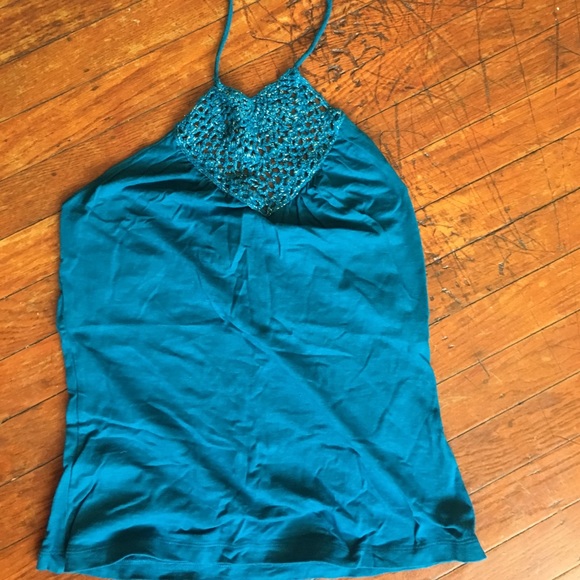 Turquoise halter top - Picture 1 of 4
