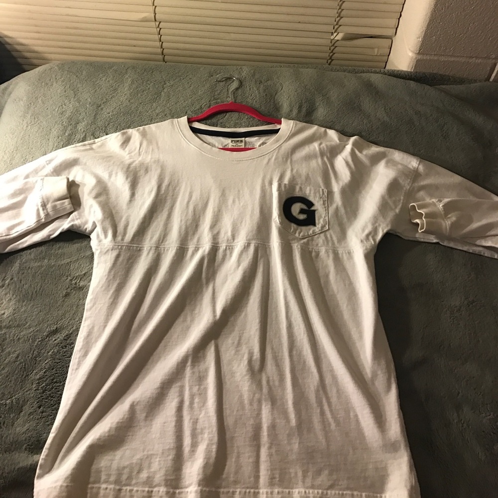 Georgetown university Pink varsity crew shirt