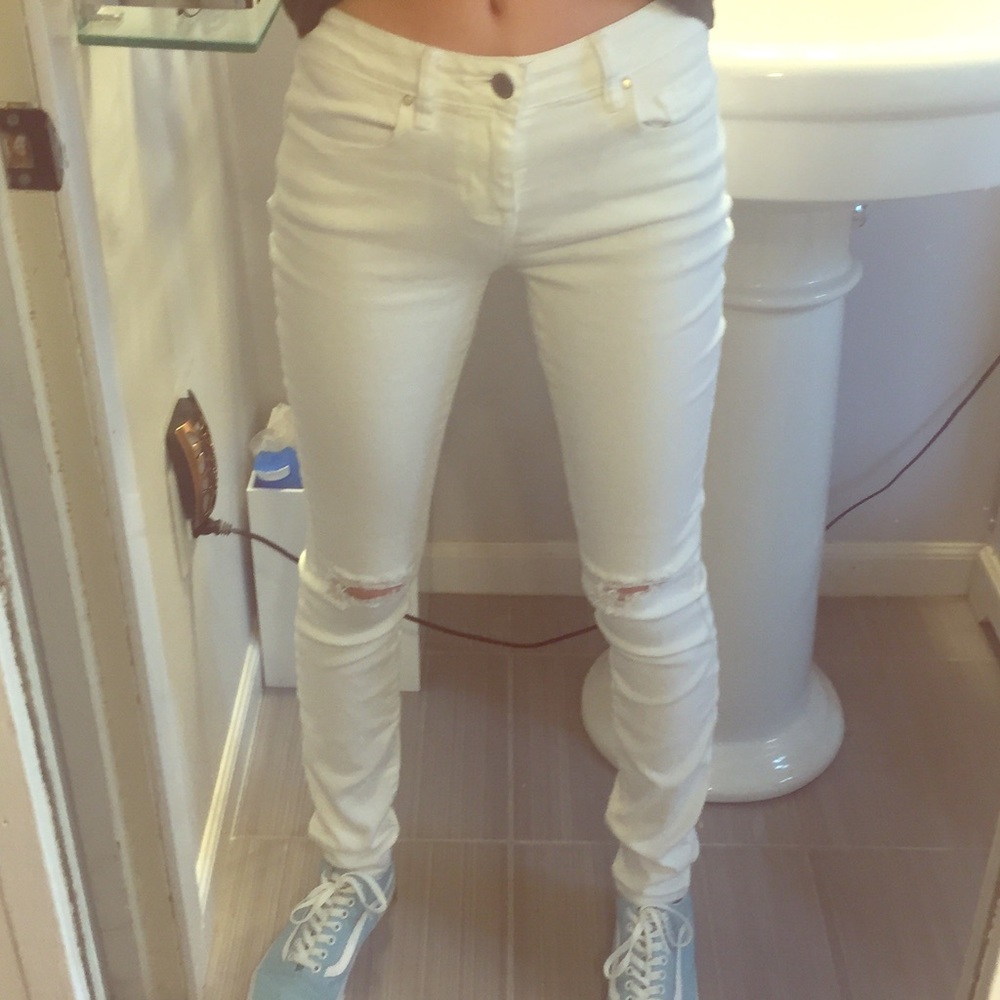 Pacsun White Ripped Jeans