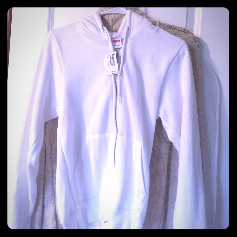 White zip up