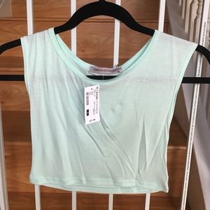 Mint green crop top