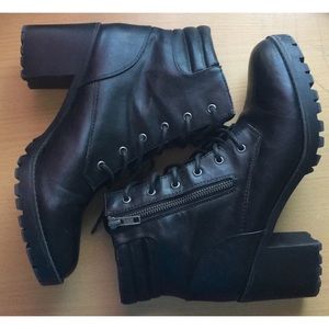 Brash Black lace up boots
