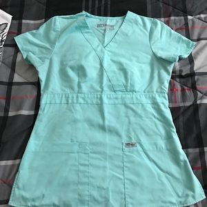 Mint Grey's Anatomy Mock Wrap Top