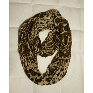 Leopard-print Infinity Scarf