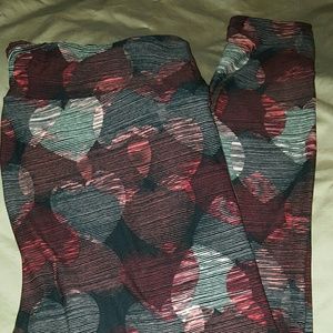 Lularoe Valentine's heart leggings