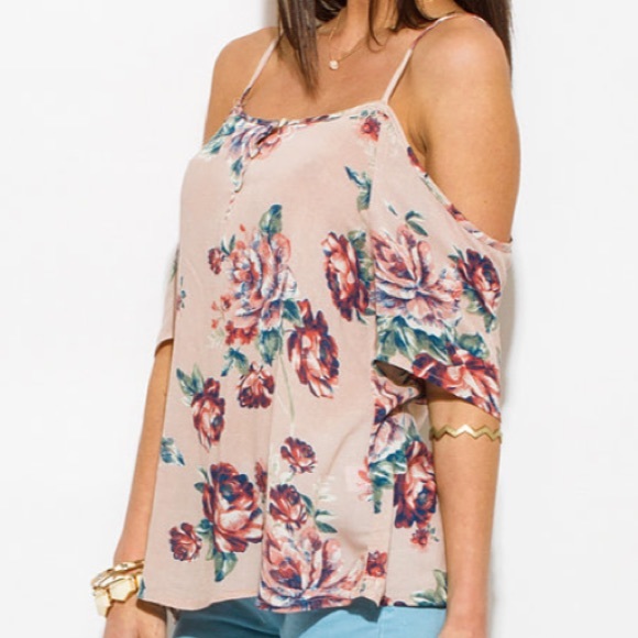 Gorgeous Floral Printed Off Shoulder Top - Picture 2 of 5