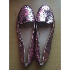 Kate Spade Sparkly Pink Flats