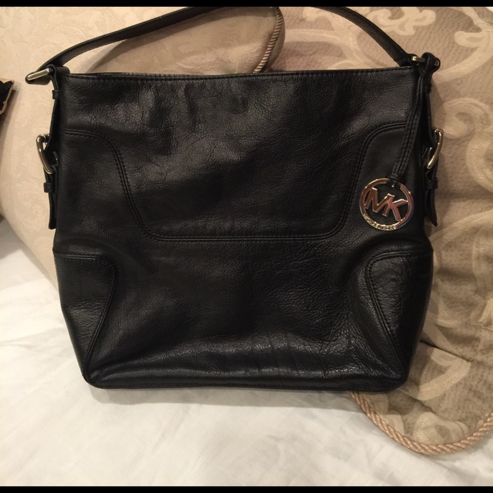 Michael Kors black leather purse
