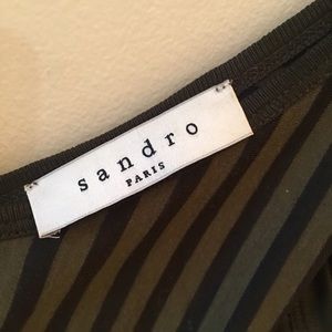 Sandro Paris Green & Black Mini Dress