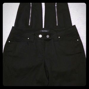 WHBM Noir ankle pants with zipper embellishment