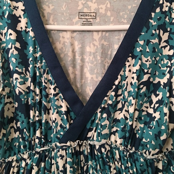Blue and cream preloved shirt - Picture 3 of 3