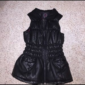 Faux leather vest