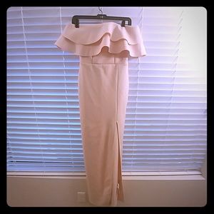 ASOS Bandeau Dress in Blush