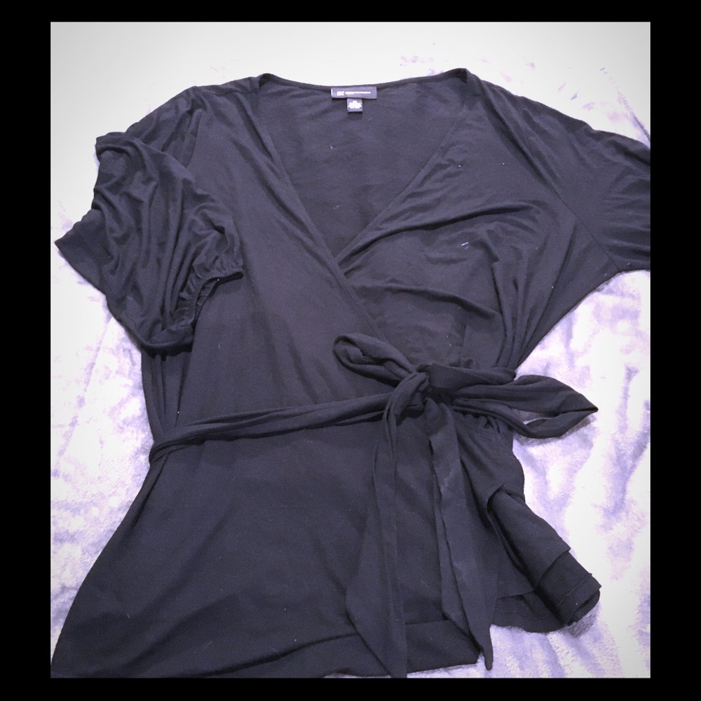 INC Black Wrap Shirt Sz 2x