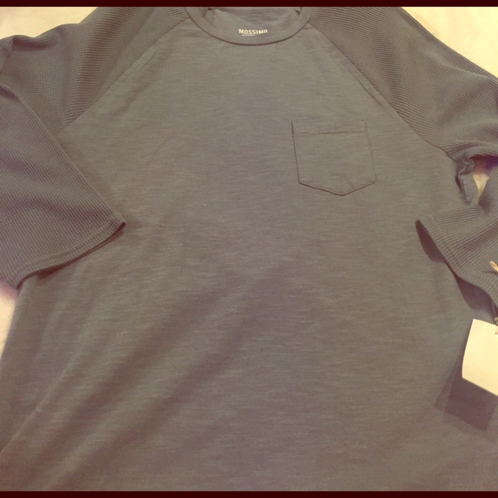 Soft cotton men's Mossimo quarter sleeve shirt new