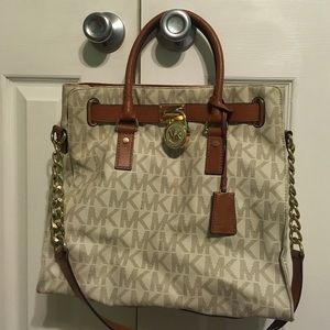 Cream MK tote.