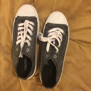 Glitter sneakers! Size 10. EUC. Fun for nights out