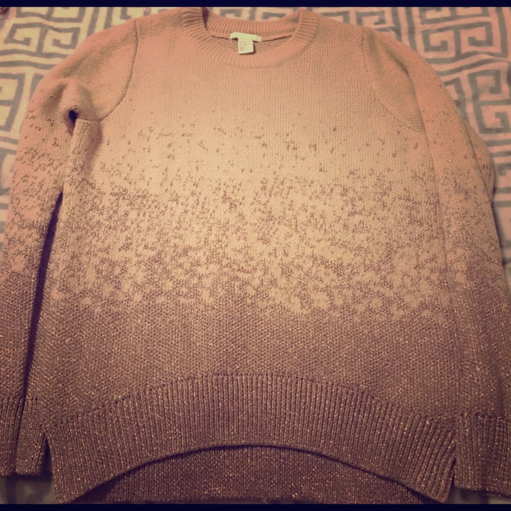 H&M rose gold sparkly sweater - NWOT