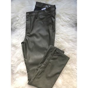 Faux leather pants