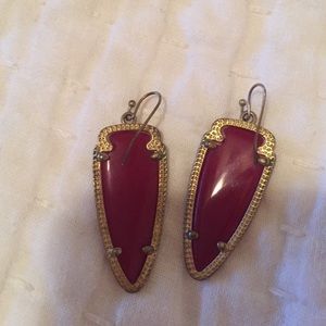 Kendra Scott Dark Pink Skylar Earrings