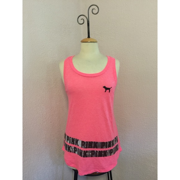 PINK Victoria's Secret Tops - NWOT PINK Victoria's Secret Bling Tank size S