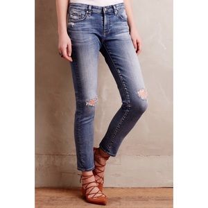 AG The Stevie Ankle Distressed Jeans EUC