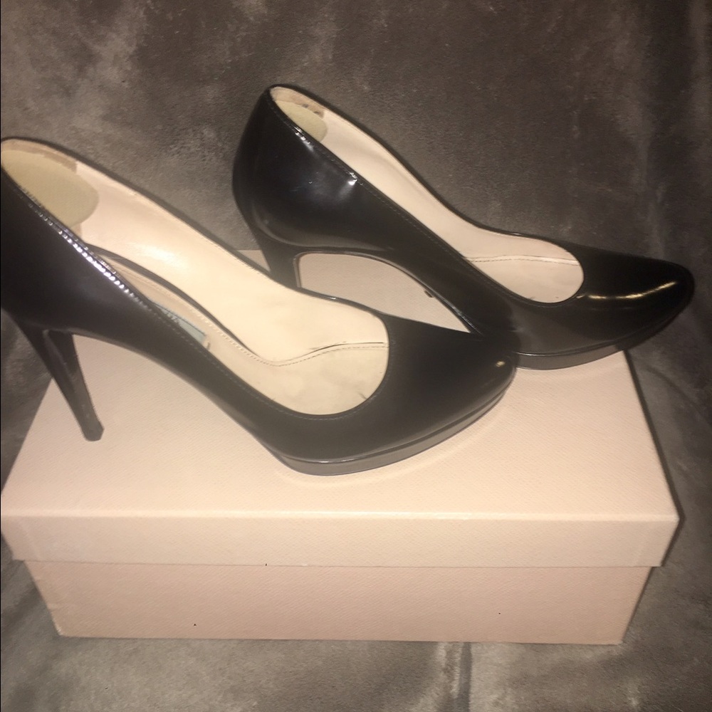 Black Prada heels