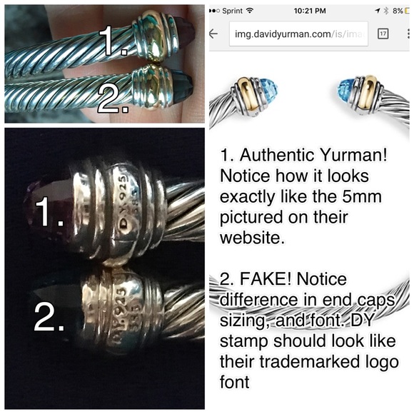 David Yurman Jewelry - Don't fall victim to FAKE David Yurman bracelets!