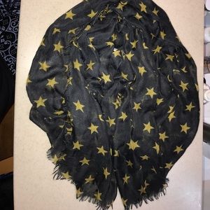 Black with gold star scarf
