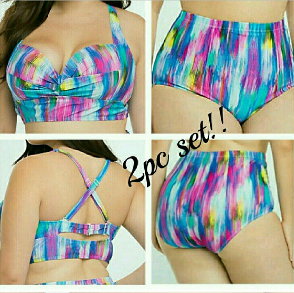 Torrid Size 2 swimsuit both top and bottom