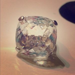 Swarovski Swan-Signed Crystal Cocktail Ring