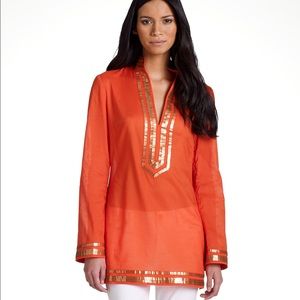 Tory Burch Orange Tunic size 4