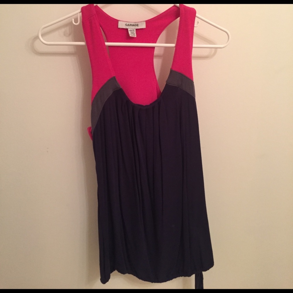 Navy blue and pink tank