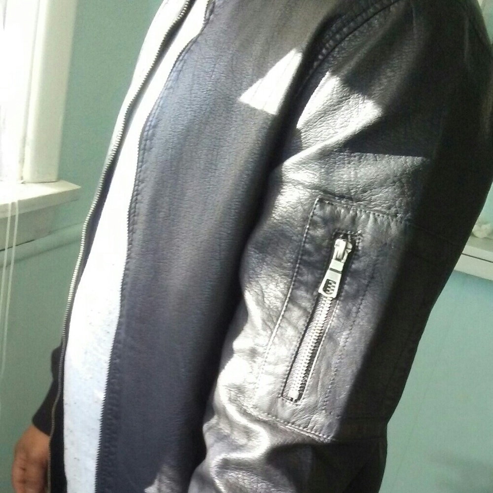 Leather jacket.