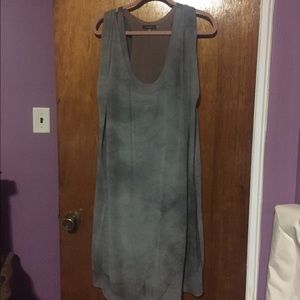 Vera Wang Silk Gray Drape Dress - Size 6