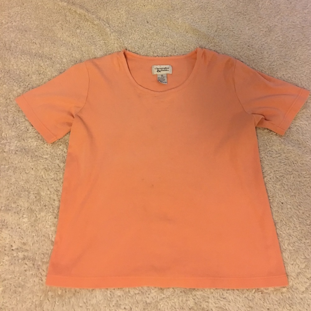 Christopher & Banks Salmon Colored Tee