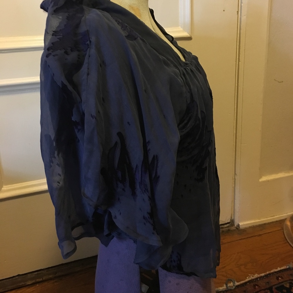 Gorgeous navy velvet accent butterfly SOLD