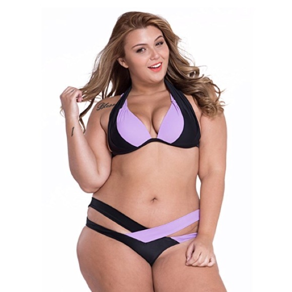 🆕Purple & black bikini - Picture 2 of 3